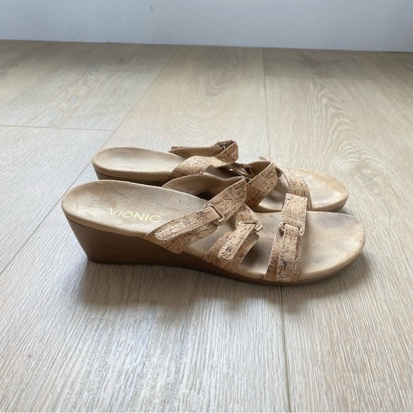 Vionic Orthotic Triple Strap Slide Wedges - Dwyn - Picture 2 of 6